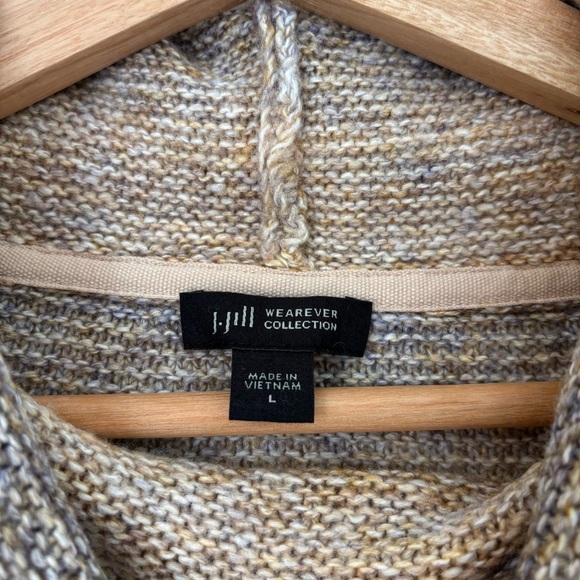 J. Jill Wearever Collection Funnel-neck Sweater Soft Toffee Multi Brown Tan L - Picture 5 of 8